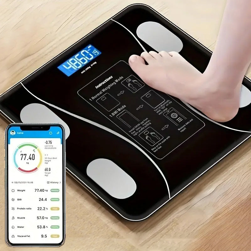 Smart Body Composition Scale with LED Display โ 12 Essential Measurements