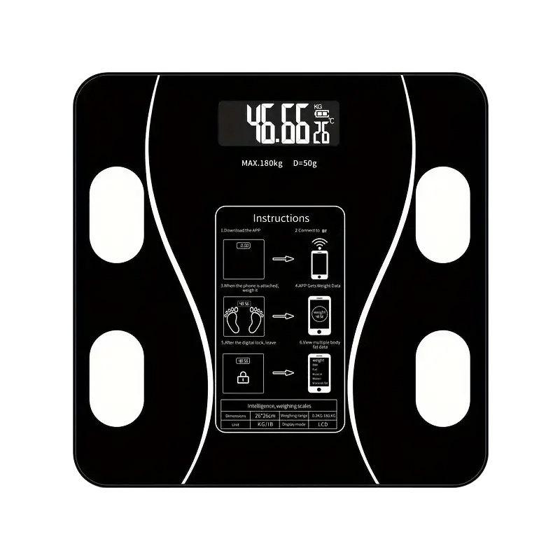Smart Body Composition Scale with LED Display โ 12 Essential Measurements