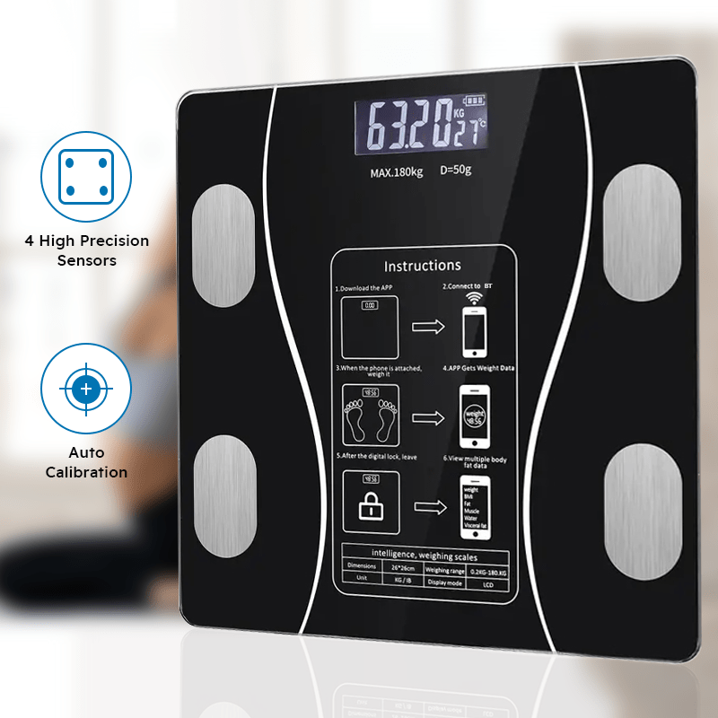 Smart Body Composition Scale with LED Display โ 12 Essential Measurements