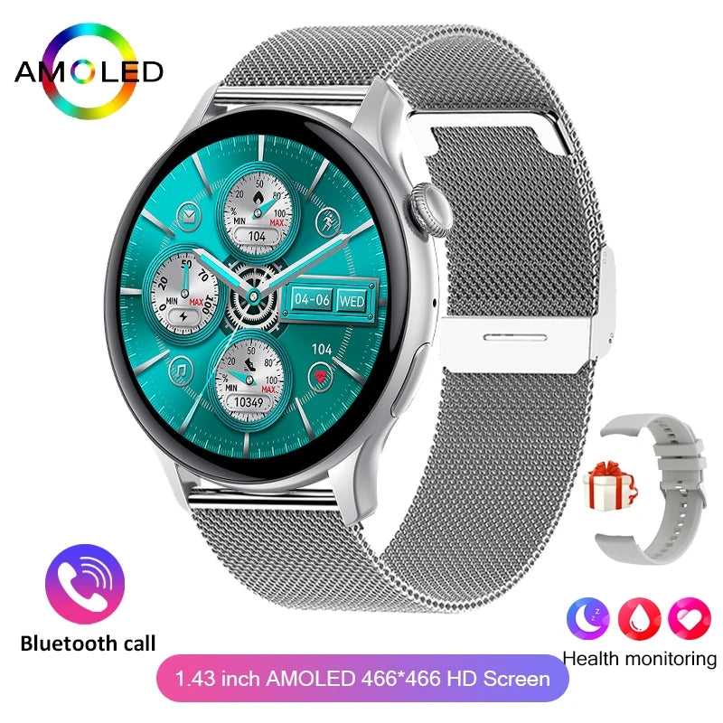 2024 True AMOLED Smartwatch for Women – Always-On Display, Voice Calling & Health Tracker