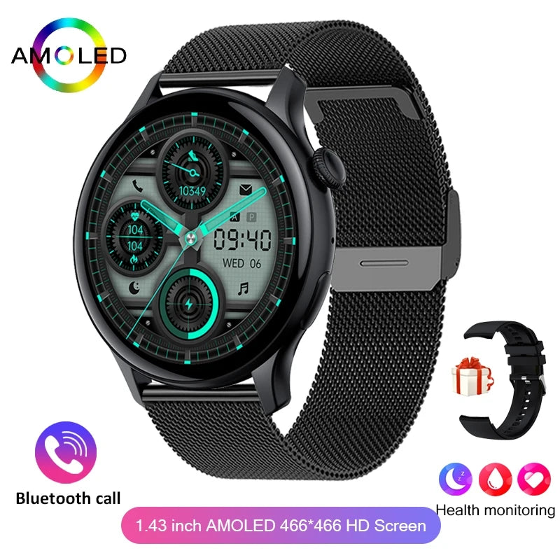 2024 True AMOLED Smartwatch for Women – Always-On Display, Voice Calling & Health Tracker
