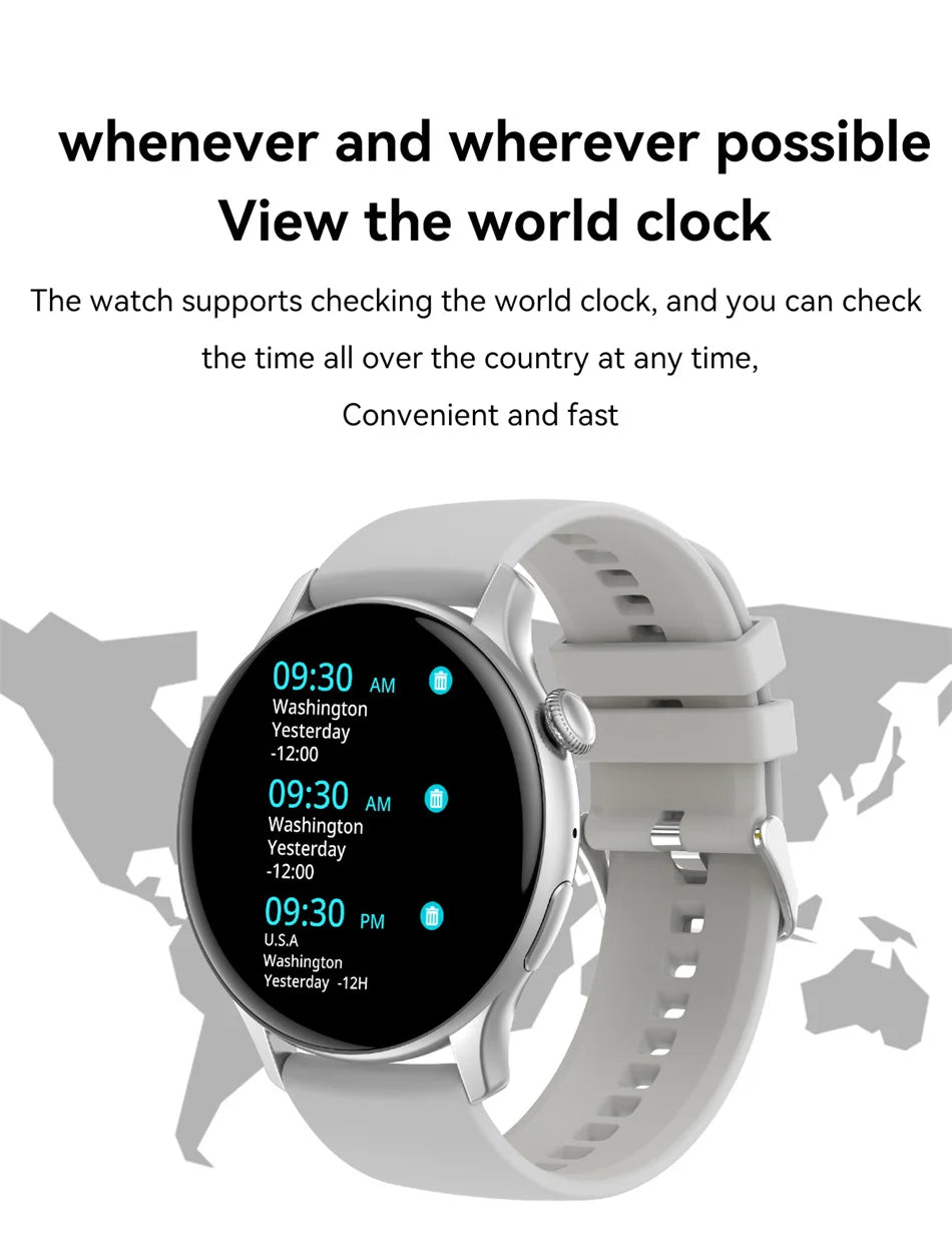 2024 True AMOLED Smartwatch for Women – Always-On Display, Voice Calling & Health Tracker