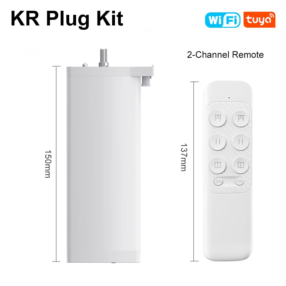 Tuya 155MM 4rd Smart Zigbee/WiFi Electric Curtain Shutter Motor – Silent Operation with App & Voice Control