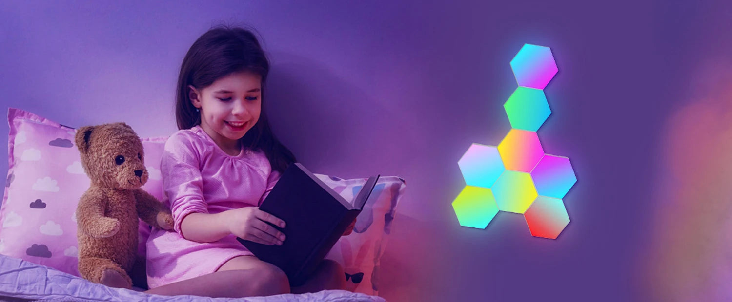 RGB Smart Hexagonal Wall Lamp – Color Changing Ambient Light