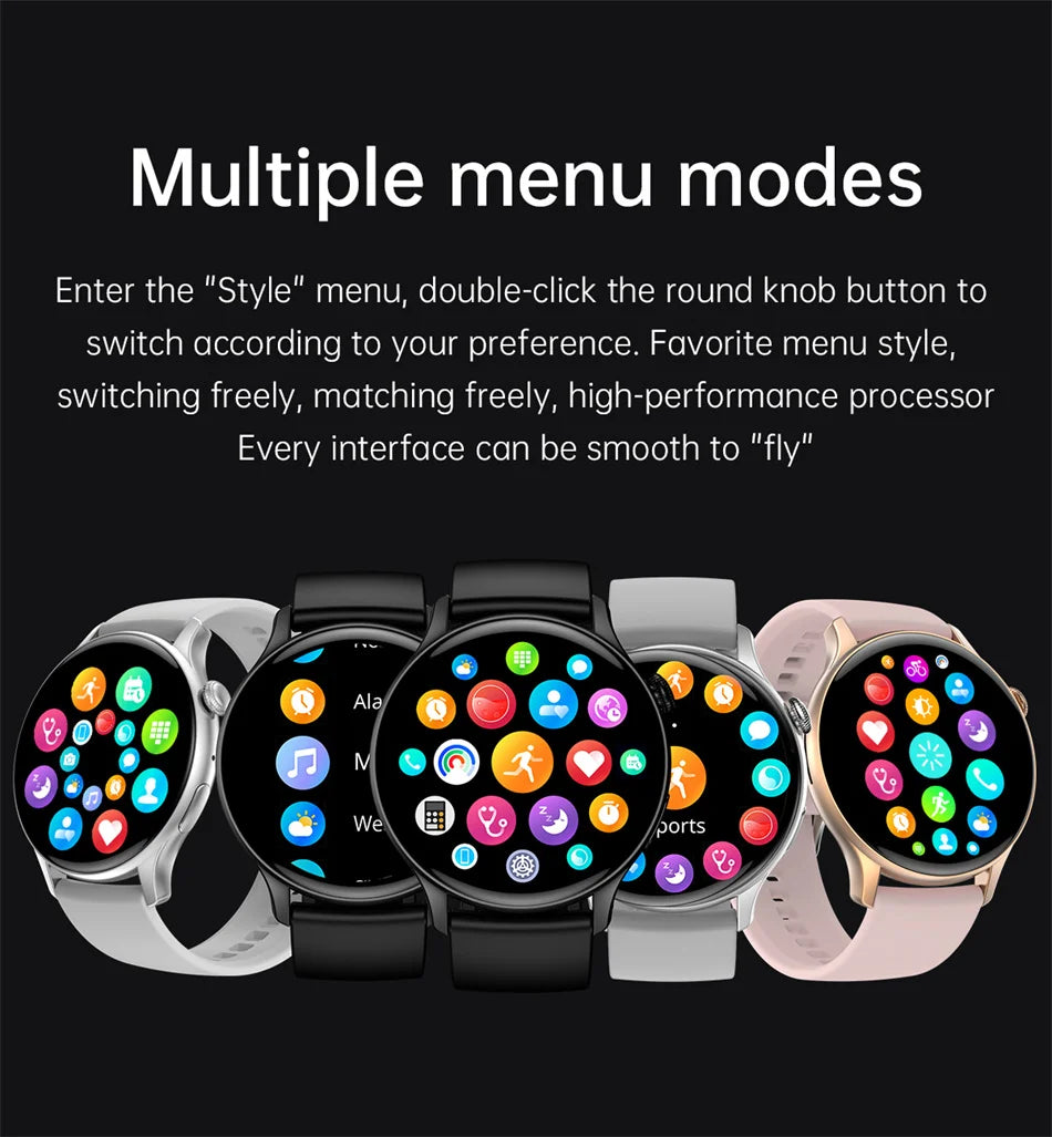 2024 True AMOLED Smartwatch for Women – Always-On Display, Voice Calling & Health Tracker