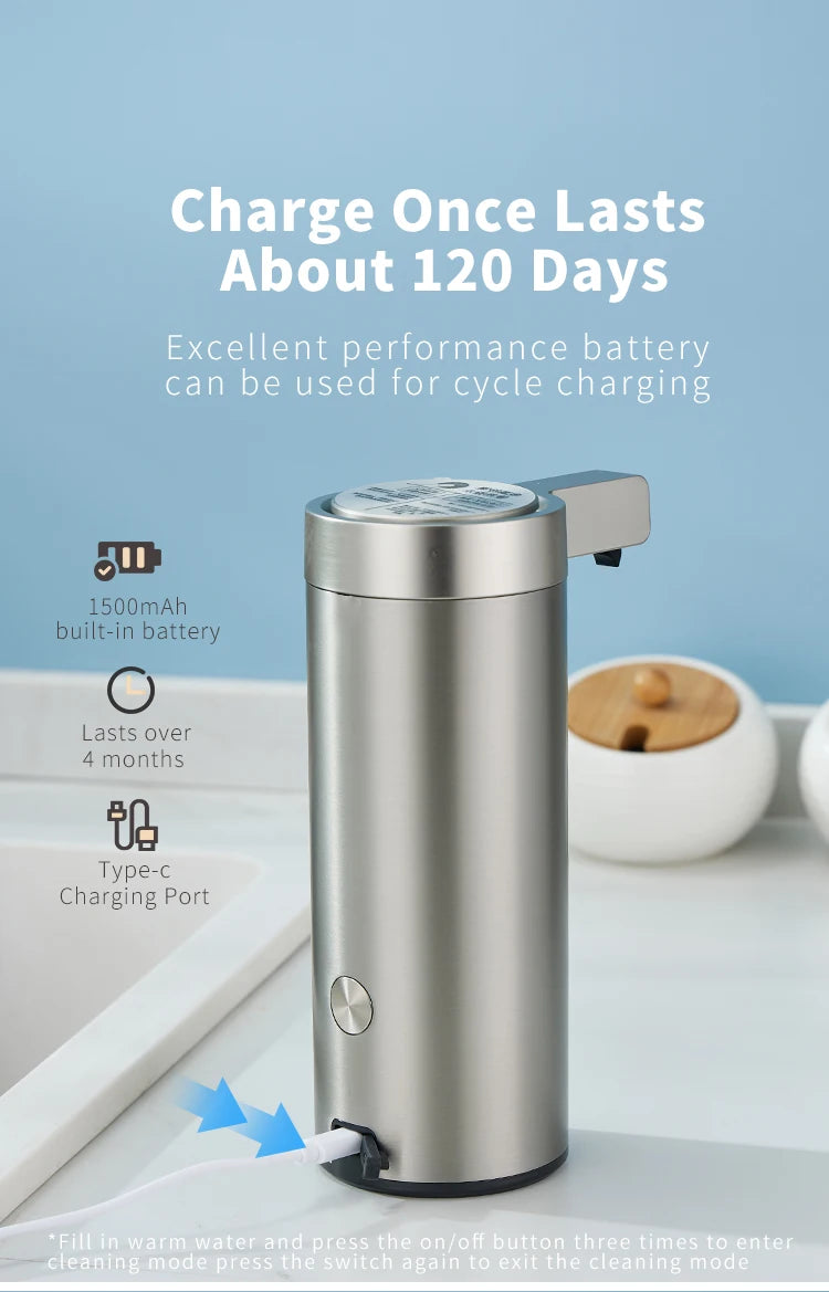 Smart Automatic Soap Dispenser β Touchless 304 Stainless Steel Soap Machine