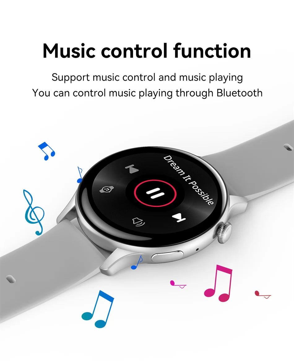 2024 True AMOLED Smartwatch for Women – Always-On Display, Voice Calling & Health Tracker