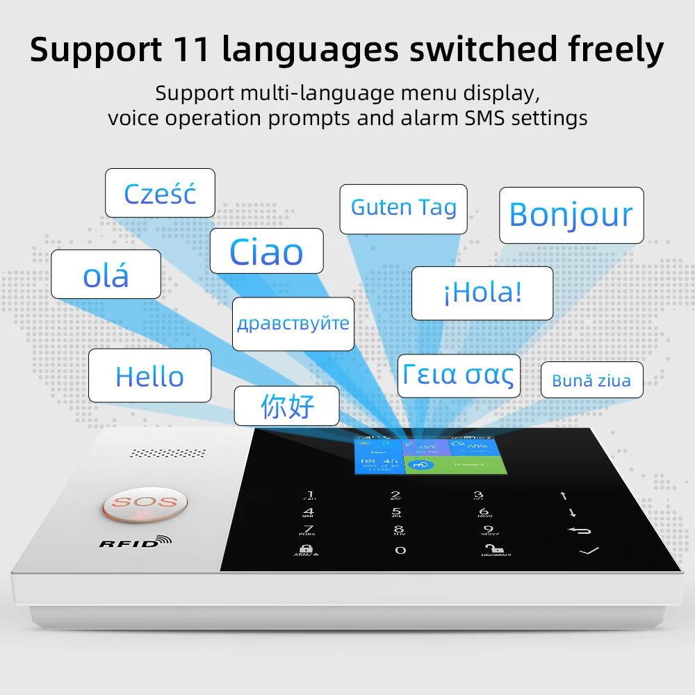 PGST Tuya Smart GSM & WiFi Home Alarm System โ Wireless Security with App & Voice Control
