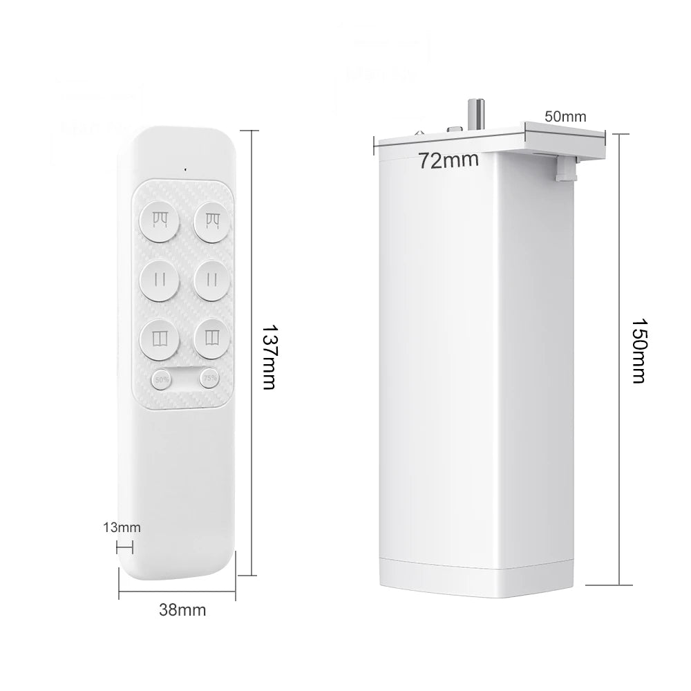 Tuya 155MM 4rd Smart Zigbee/WiFi Electric Curtain Shutter Motor – Silent Operation with App & Voice Control