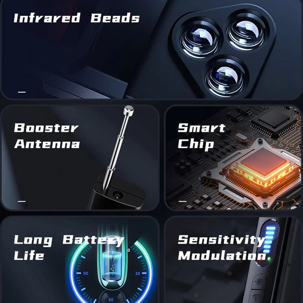 Hidden Camera Detector for Hidden Camera T15 Anti Spy Detector Professional GPS Wiretapping Search Devices Security ProtectionT15 Hidden Camera & Anti-Spy Detector – Professional GPS & Wiretapping Detection Device