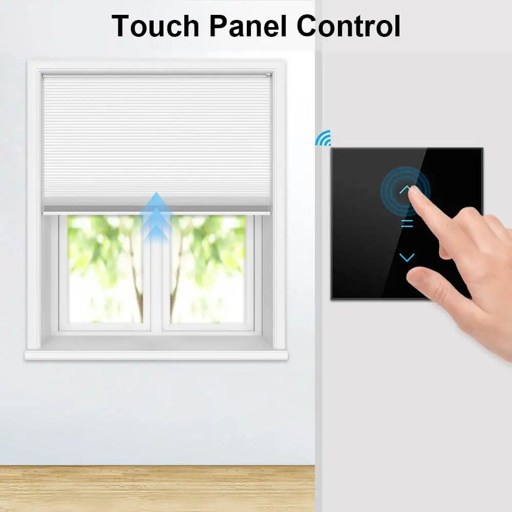 LoraTap Tuya Smart WiFi Curtain & Blinds Switch – Backlight Touch Panel for Roller Shutters