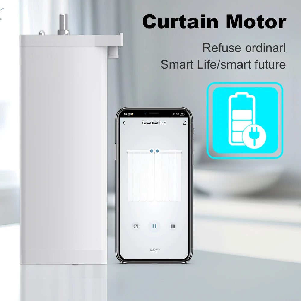 Tuya 155MM 4rd Smart Zigbee/WiFi Electric Curtain Shutter Motor – Silent Operation with App & Voice Control