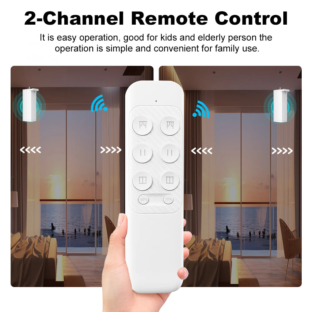 Tuya 155MM 4rd Smart Zigbee/WiFi Electric Curtain Shutter Motor – Silent Operation with App & Voice Control