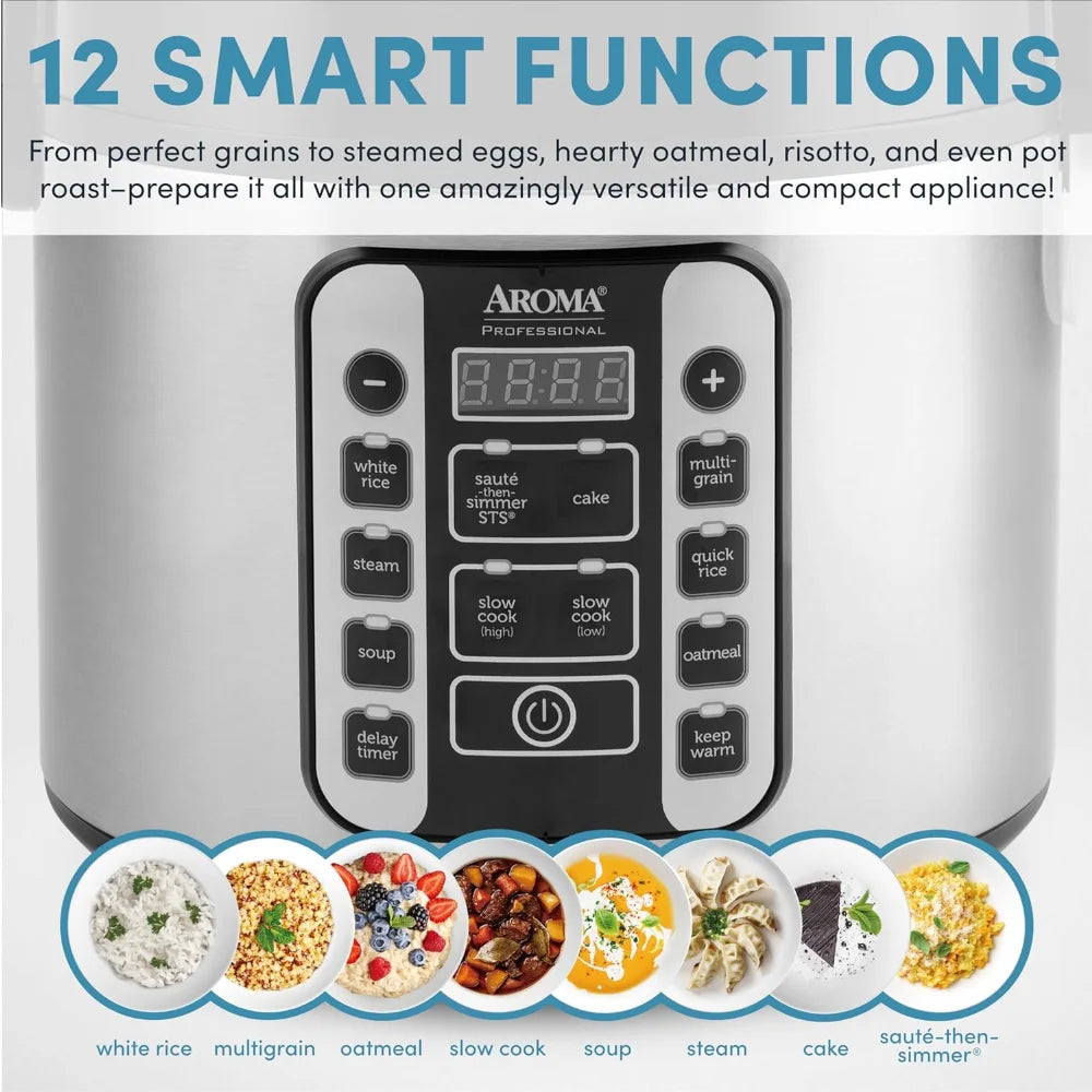Professional 20-Cup Digital Rice Cooker, Steamer & Slow Cooker โ 5Qt. Capacity
