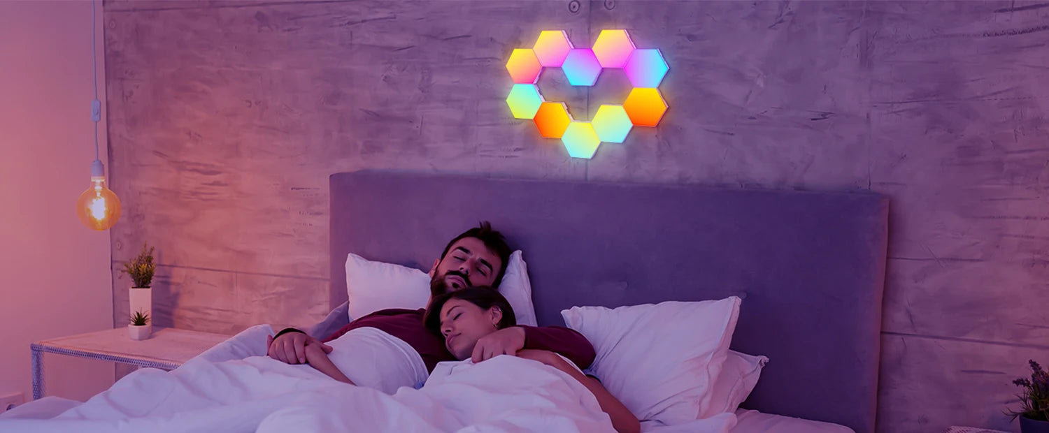 RGB Smart Hexagonal Wall Lamp – Color Changing Ambient Light
