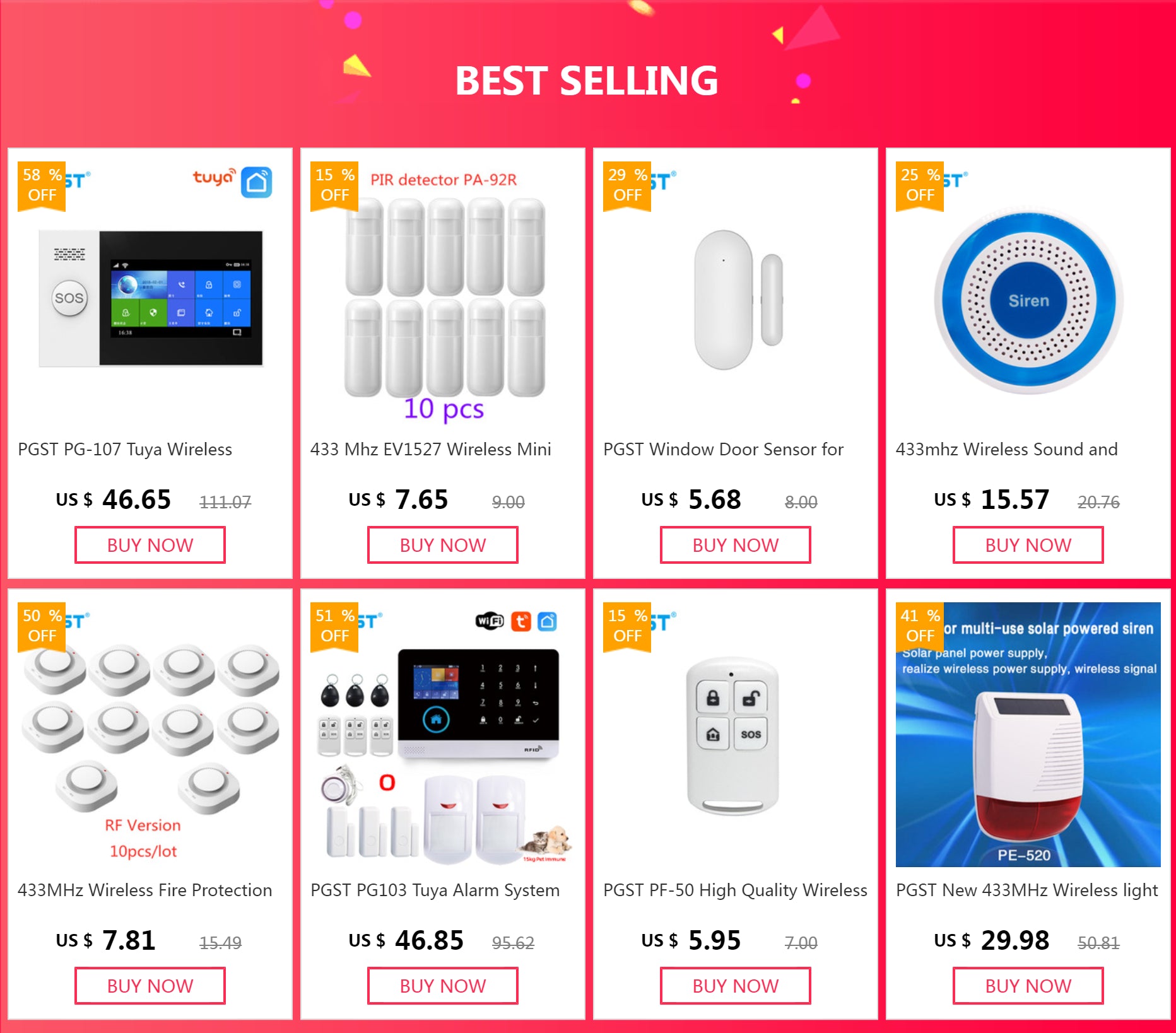 PGST Tuya Smart GSM & WiFi Home Alarm System โ Wireless Security with App & Voice Control