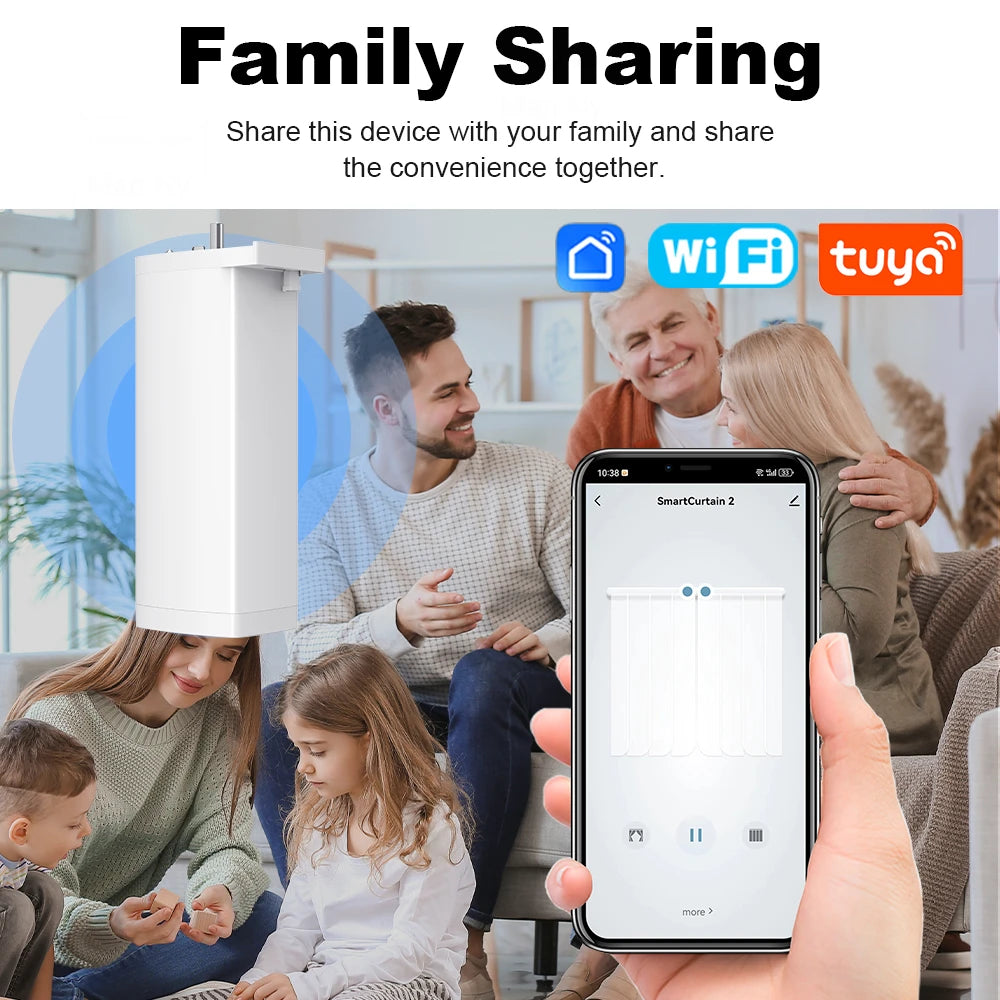 Tuya 155MM 4rd Smart Zigbee/WiFi Electric Curtain Shutter Motor – Silent Operation with App & Voice Control