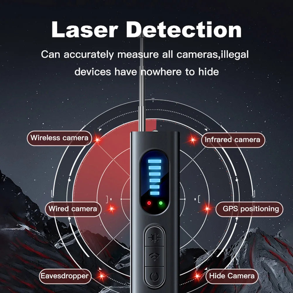 Hidden Camera Detector for Hidden Camera T15 Anti Spy Detector Professional GPS Wiretapping Search Devices Security ProtectionT15 Hidden Camera & Anti-Spy Detector – Professional GPS & Wiretapping Detection Device