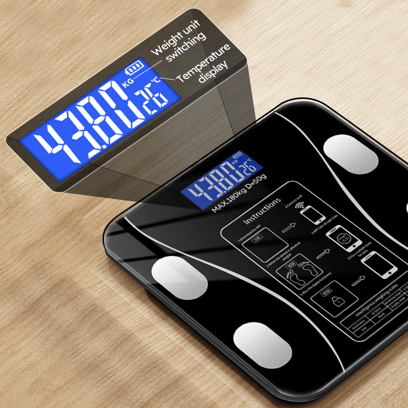 Smart Body Composition Scale with LED Display โ 12 Essential Measurements