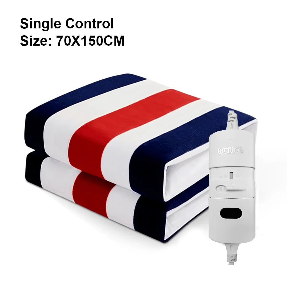 Electric Heating Blanket – 220V Thickened Thermal Body Warmer with Automatic Thermostat