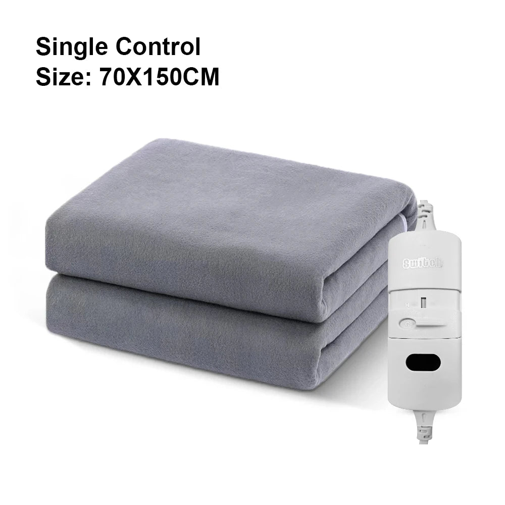 Electric Heating Blanket – 220V Thickened Thermal Body Warmer with Automatic Thermostat